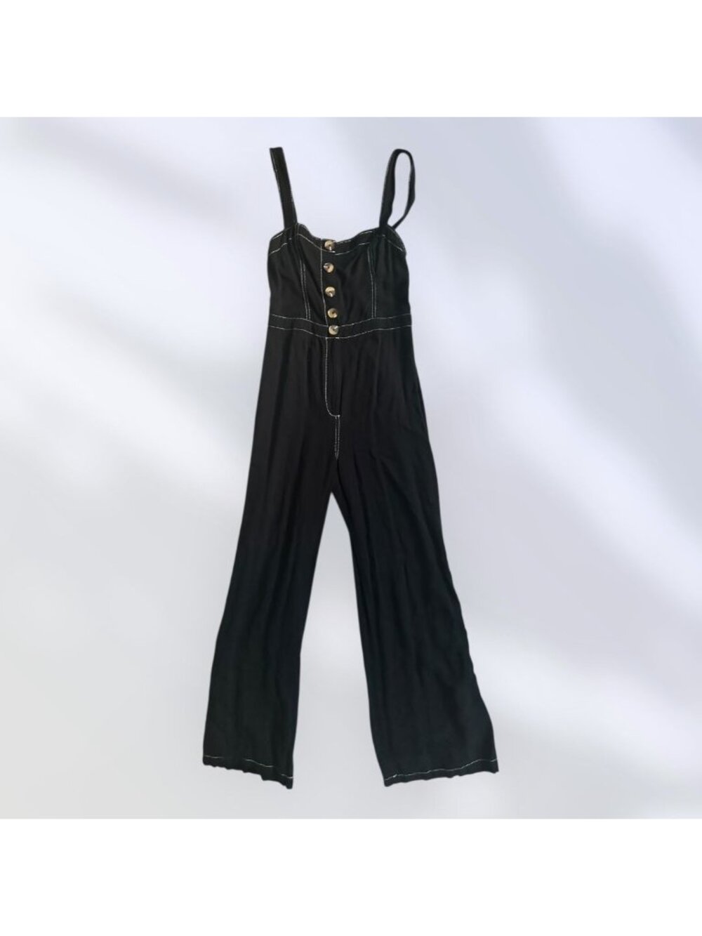 ABERCROMBIE & FITCH Black Buttoned Jumpsuit Size XXS